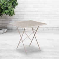 Flash Furniture CO-1-SIL-GG 28" Folding Patio Table in Gray
